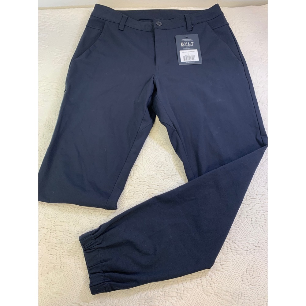 BYLT Premium Basics Everyday Jogger Pant Navy Slim Fit Mens 33 NWT